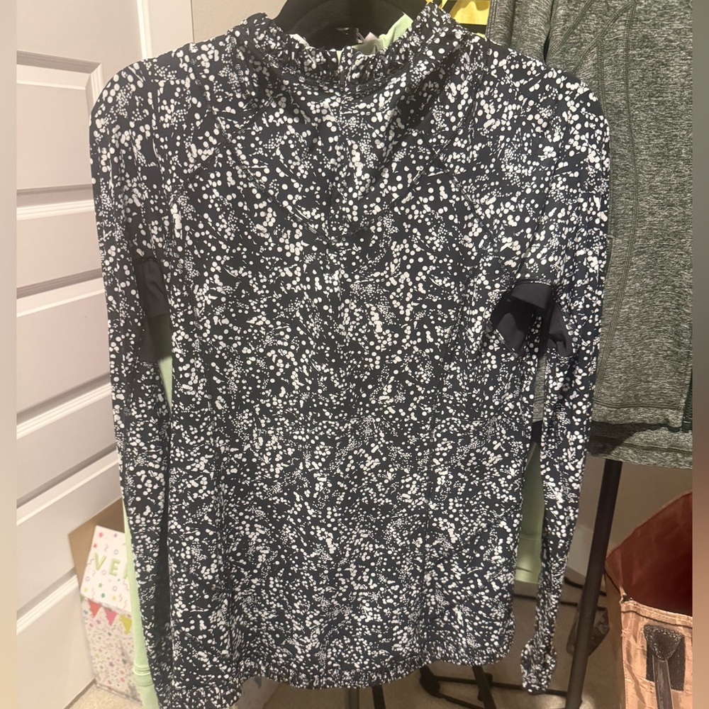 lululemon athletica Black and White Patterned Quarter Zip